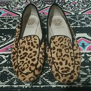 Vince Camuto leopard loafers